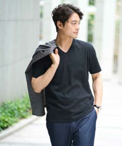 a.v.v / アー・ヴェ・ヴェ カットソー | 【接触冷感/毛玉になりにくい/イージーケア】変形スムースＶネックカットソー〈SMART SERIES〉