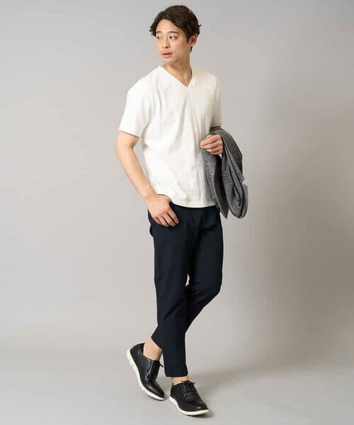 a.v.v / アー・ヴェ・ヴェ カットソー | 【接触冷感/毛玉になりにくい/イージーケア】変形スムースＶネックカットソー〈SMART SERIES〉 | 詳細15