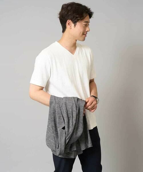 a.v.v / アー・ヴェ・ヴェ カットソー | 【接触冷感/毛玉になりにくい/イージーケア】変形スムースＶネックカットソー〈SMART SERIES〉 | 詳細28