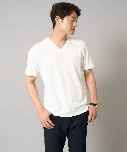 a.v.v / アー・ヴェ・ヴェ カットソー | 【接触冷感/毛玉になりにくい/イージーケア】変形スムースＶネックカットソー〈SMART SERIES〉 | 詳細29