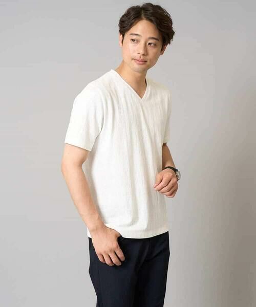 a.v.v / アー・ヴェ・ヴェ カットソー | 【接触冷感/毛玉になりにくい/イージーケア】変形スムースＶネックカットソー〈SMART SERIES〉 | 詳細30