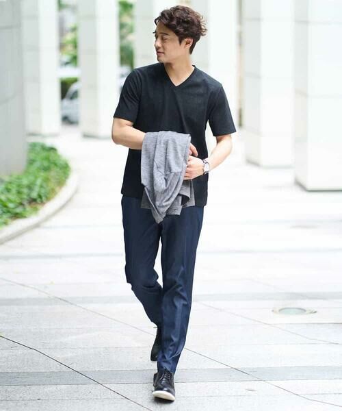 a.v.v / アー・ヴェ・ヴェ カットソー | 【接触冷感/毛玉になりにくい/イージーケア】変形スムースＶネックカットソー〈SMART SERIES〉 | 詳細5