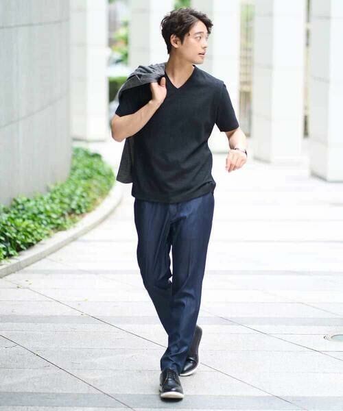 a.v.v / アー・ヴェ・ヴェ カットソー | 【接触冷感/毛玉になりにくい/イージーケア】変形スムースＶネックカットソー〈SMART SERIES〉 | 詳細6