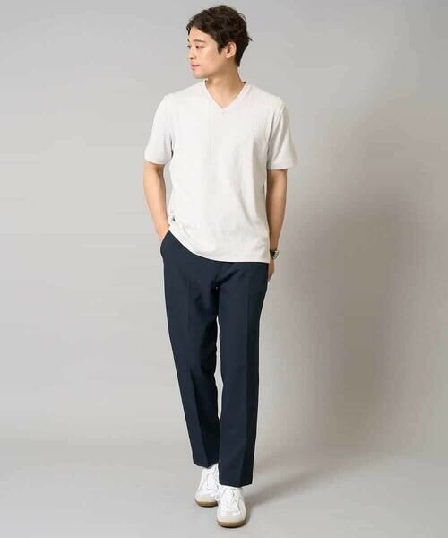 a.v.v / アー・ヴェ・ヴェ カットソー | 【イージーケア/接触冷感/毛玉になりにくい】ストライプジャカードＶネックカットソー〈SMART SERIES〉ビジネス 通勤 ジャケット | 詳細16