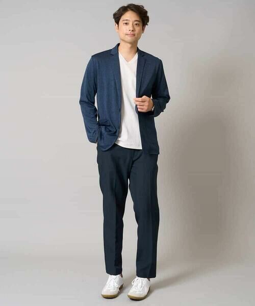 a.v.v / アー・ヴェ・ヴェ カットソー | 【イージーケア/接触冷感/毛玉になりにくい】ストライプジャカードＶネックカットソー〈SMART SERIES〉ビジネス 通勤 ジャケット | 詳細20