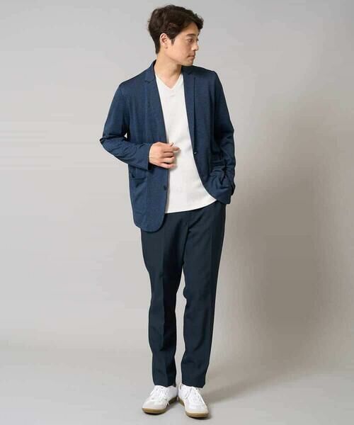 a.v.v / アー・ヴェ・ヴェ カットソー | 【イージーケア/接触冷感/毛玉になりにくい】ストライプジャカードＶネックカットソー〈SMART SERIES〉ビジネス 通勤 ジャケット | 詳細21