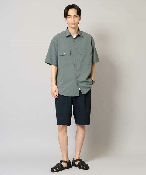 a.v.v / アー・ヴェ・ヴェ ショート・ハーフ・半端丈パンツ | 【イージーケア/吸水速乾/毛玉になりにくい】シアサッカーワンタックハーフパンツ | 詳細1