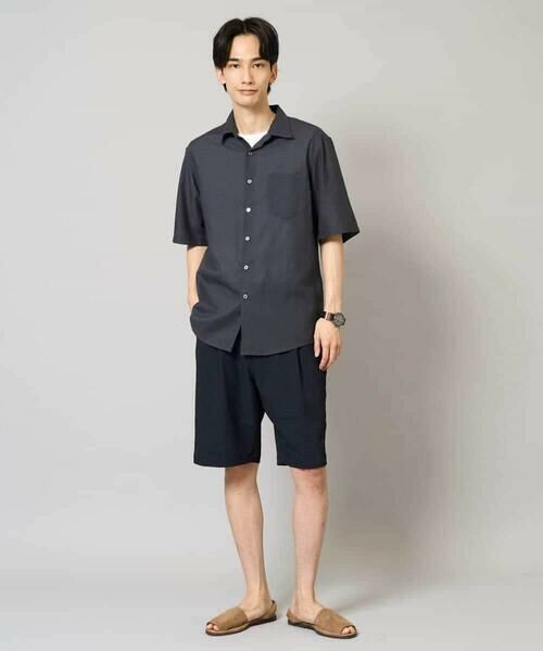 a.v.v / アー・ヴェ・ヴェ ショート・ハーフ・半端丈パンツ | 【イージーケア/吸水速乾/毛玉になりにくい】シアサッカーワンタックハーフパンツ | 詳細12