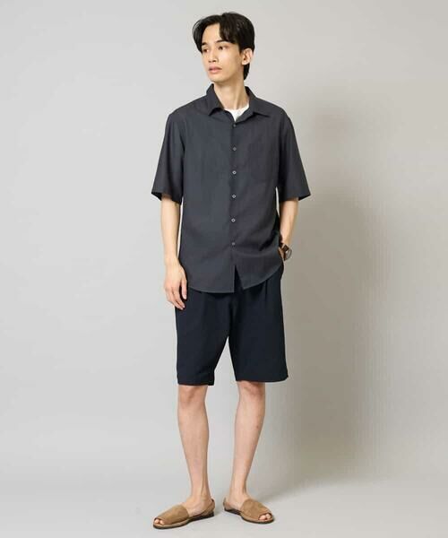 a.v.v / アー・ヴェ・ヴェ ショート・ハーフ・半端丈パンツ | 【イージーケア/吸水速乾/毛玉になりにくい】シアサッカーワンタックハーフパンツ | 詳細13