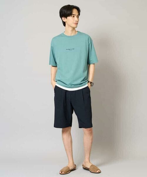 a.v.v / アー・ヴェ・ヴェ ショート・ハーフ・半端丈パンツ | 【イージーケア/吸水速乾/毛玉になりにくい】シアサッカーワンタックハーフパンツ | 詳細15