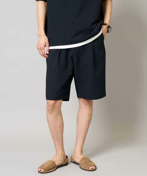 a.v.v / アー・ヴェ・ヴェ ショート・ハーフ・半端丈パンツ | 【イージーケア/吸水速乾/毛玉になりにくい】シアサッカーワンタックハーフパンツ | 詳細16