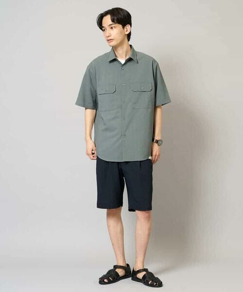 a.v.v / アー・ヴェ・ヴェ ショート・ハーフ・半端丈パンツ | 【イージーケア/吸水速乾/毛玉になりにくい】シアサッカーワンタックハーフパンツ | 詳細2