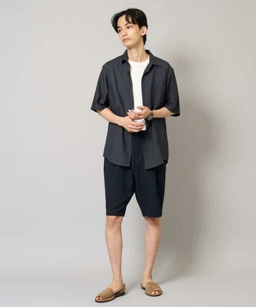 a.v.v / アー・ヴェ・ヴェ ショート・ハーフ・半端丈パンツ | 【イージーケア/吸水速乾/毛玉になりにくい】シアサッカーワンタックハーフパンツ | 詳細9