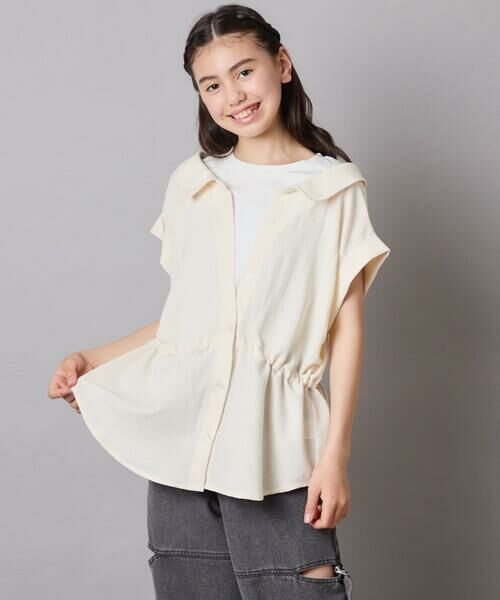 a.v.v / アー・ヴェ・ヴェ シャツ・ブラウス | 【接触冷感/ジメジメ対策】[120-160]ポコポコレイヤード風ブラウス | 詳細14
