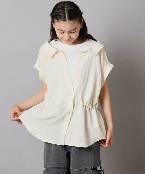 a.v.v / アー・ヴェ・ヴェ シャツ・ブラウス | 【接触冷感/ジメジメ対策】[120-160]ポコポコレイヤード風ブラウス | 詳細17
