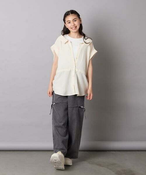 a.v.v / アー・ヴェ・ヴェ シャツ・ブラウス | 【接触冷感/ジメジメ対策】[120-160]ポコポコレイヤード風ブラウス | 詳細20