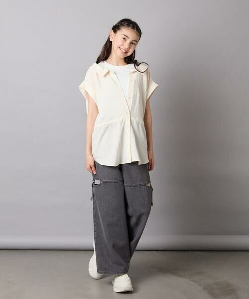 a.v.v / アー・ヴェ・ヴェ シャツ・ブラウス | 【接触冷感/ジメジメ対策】[120-160]ポコポコレイヤード風ブラウス | 詳細21