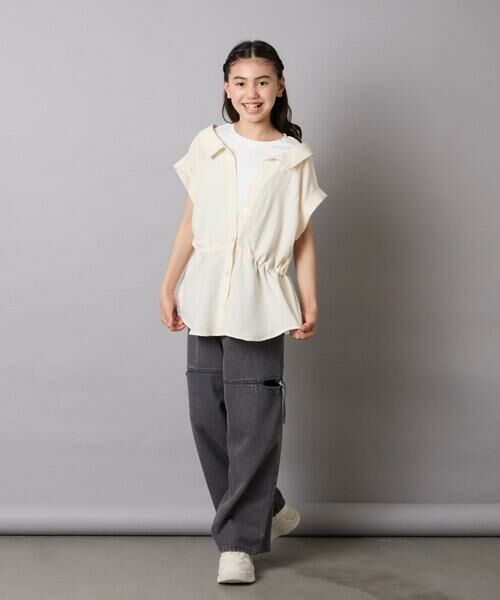 a.v.v / アー・ヴェ・ヴェ シャツ・ブラウス | 【接触冷感/ジメジメ対策】[120-160]ポコポコレイヤード風ブラウス | 詳細23