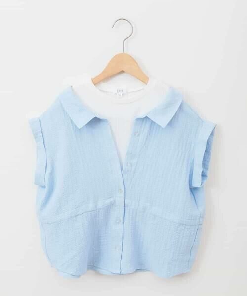 a.v.v / アー・ヴェ・ヴェ シャツ・ブラウス | 【接触冷感/ジメジメ対策】[120-160]ポコポコレイヤード風ブラウス | 詳細25