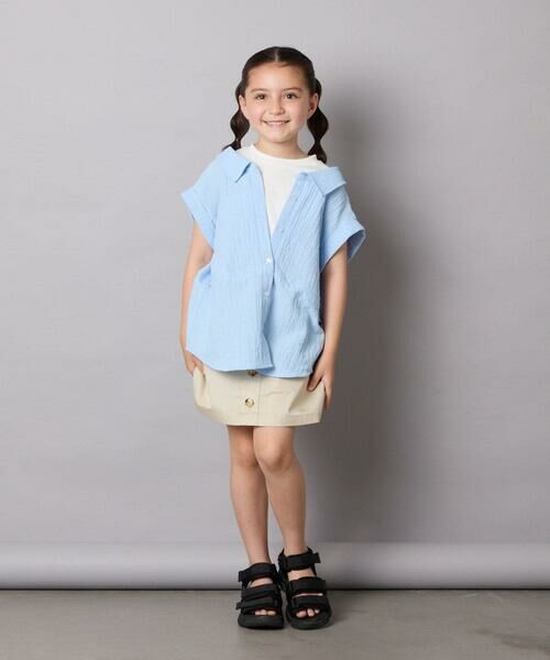 a.v.v / アー・ヴェ・ヴェ シャツ・ブラウス | 【接触冷感/ジメジメ対策】[120-160]ポコポコレイヤード風ブラウス | 詳細5