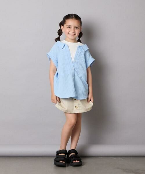 a.v.v / アー・ヴェ・ヴェ シャツ・ブラウス | 【接触冷感/ジメジメ対策】[120-160]ポコポコレイヤード風ブラウス | 詳細6