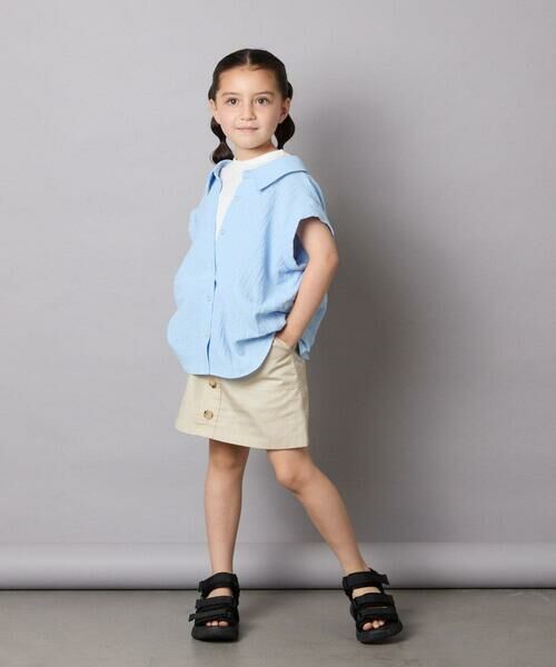 a.v.v / アー・ヴェ・ヴェ シャツ・ブラウス | 【接触冷感/ジメジメ対策】[120-160]ポコポコレイヤード風ブラウス | 詳細7