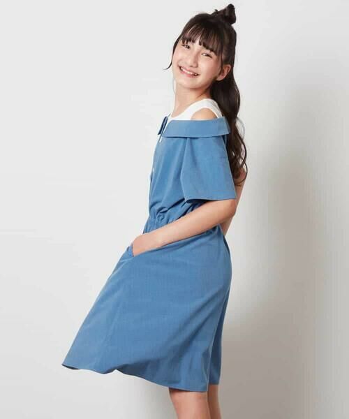 a.v.v / アー・ヴェ・ヴェ ロング・マキシ丈ワンピース | [100-130]レイヤード風オフショルワンピース | 詳細12