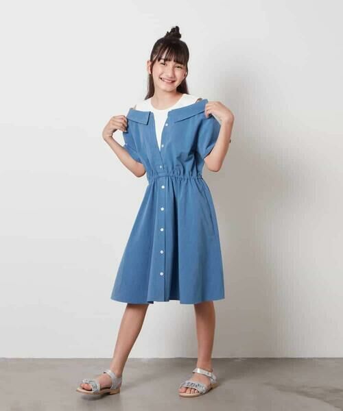 a.v.v / アー・ヴェ・ヴェ ロング・マキシ丈ワンピース | [100-130]レイヤード風オフショルワンピース | 詳細14