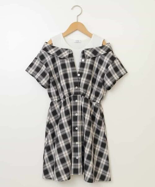 a.v.v / アー・ヴェ・ヴェ ロング・マキシ丈ワンピース | [100-130]レイヤード風オフショルワンピース | 詳細22