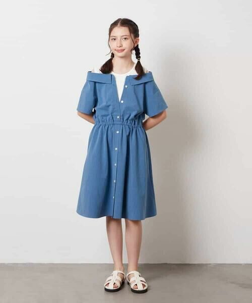 a.v.v / アー・ヴェ・ヴェ ロング・マキシ丈ワンピース | [140-150]レイヤード風オフショルワンピース | 詳細14