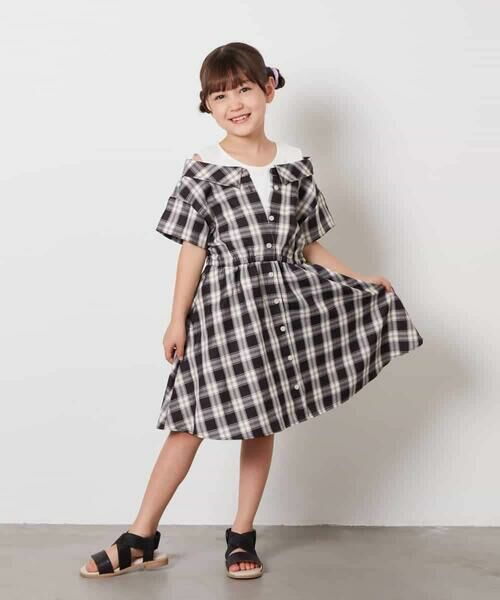 a.v.v / アー・ヴェ・ヴェ ロング・マキシ丈ワンピース | [140-150]レイヤード風オフショルワンピース | 詳細21