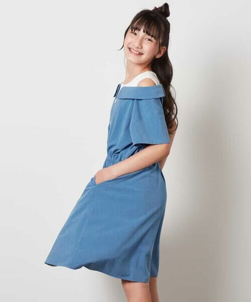 a.v.v / アー・ヴェ・ヴェ ロング・マキシ丈ワンピース | [140-150]レイヤード風オフショルワンピース | 詳細3