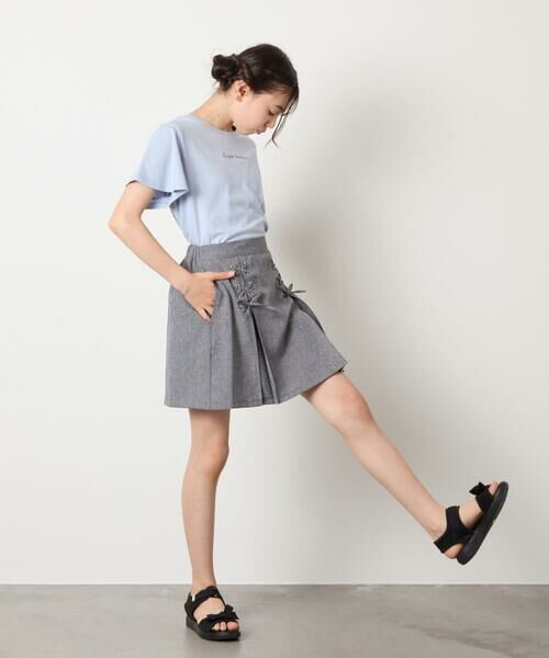 a.v.v / アー・ヴェ・ヴェ カットソー | [100-160]【WEB限定/接触冷感】フレアスリーブプチロゴTシャツ | 詳細15