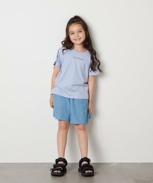 a.v.v / アー・ヴェ・ヴェ カットソー | [100-160]【WEB限定/接触冷感】フレアスリーブプチロゴTシャツ | 詳細8