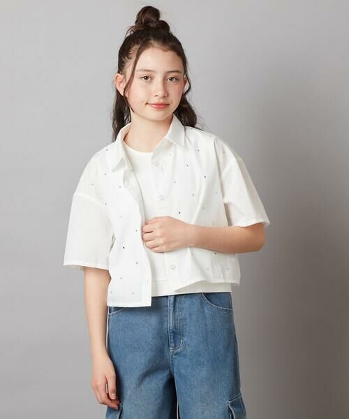 a.v.v / アー・ヴェ・ヴェ カットソー | 【ジュニア】[140-150]ロゴ刺繍タンクトップ | 詳細1