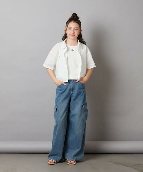 a.v.v / アー・ヴェ・ヴェ カットソー | 【ジュニア】[140-150]ロゴ刺繍タンクトップ | 詳細3