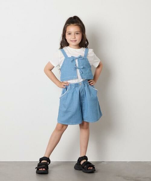 a.v.v / アー・ヴェ・ヴェ カットソー | 【接触冷感/ジメジメ対策/セットアップも出来る】[120-160]デニムビスチェセット | 詳細10