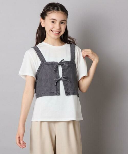 a.v.v / アー・ヴェ・ヴェ カットソー | 【接触冷感/ジメジメ対策/セットアップも出来る】[120-160]デニムビスチェセット | 詳細13