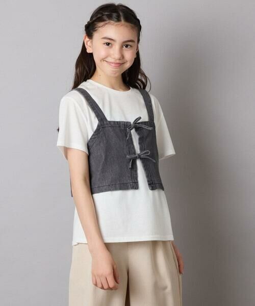 a.v.v / アー・ヴェ・ヴェ カットソー | 【接触冷感/ジメジメ対策/セットアップも出来る】[120-160]デニムビスチェセット | 詳細16