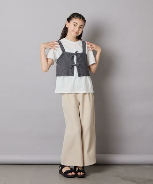 a.v.v / アー・ヴェ・ヴェ カットソー | 【接触冷感/ジメジメ対策/セットアップも出来る】[120-160]デニムビスチェセット | 詳細17