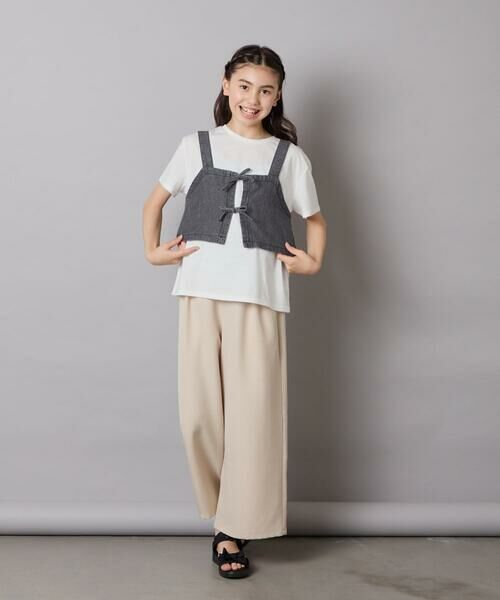 a.v.v / アー・ヴェ・ヴェ カットソー | 【接触冷感/ジメジメ対策/セットアップも出来る】[120-160]デニムビスチェセット | 詳細18