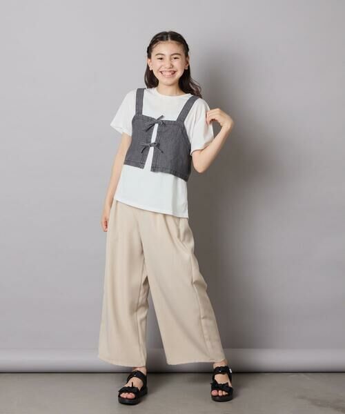 a.v.v / アー・ヴェ・ヴェ カットソー | 【接触冷感/ジメジメ対策/セットアップも出来る】[120-160]デニムビスチェセット | 詳細19