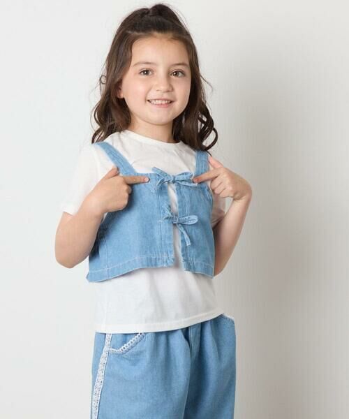 a.v.v / アー・ヴェ・ヴェ カットソー | 【接触冷感/ジメジメ対策/セットアップも出来る】[120-160]デニムビスチェセット | 詳細2