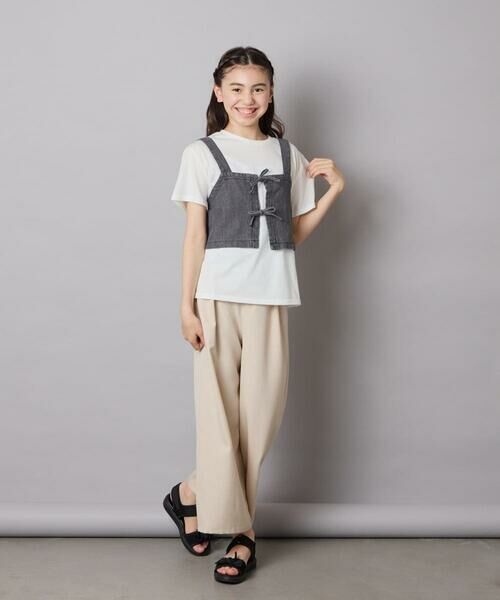 a.v.v / アー・ヴェ・ヴェ カットソー | 【接触冷感/ジメジメ対策/セットアップも出来る】[120-160]デニムビスチェセット | 詳細20