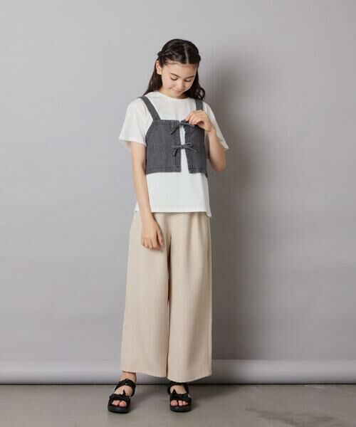 a.v.v / アー・ヴェ・ヴェ カットソー | 【接触冷感/ジメジメ対策/セットアップも出来る】[120-160]デニムビスチェセット | 詳細22