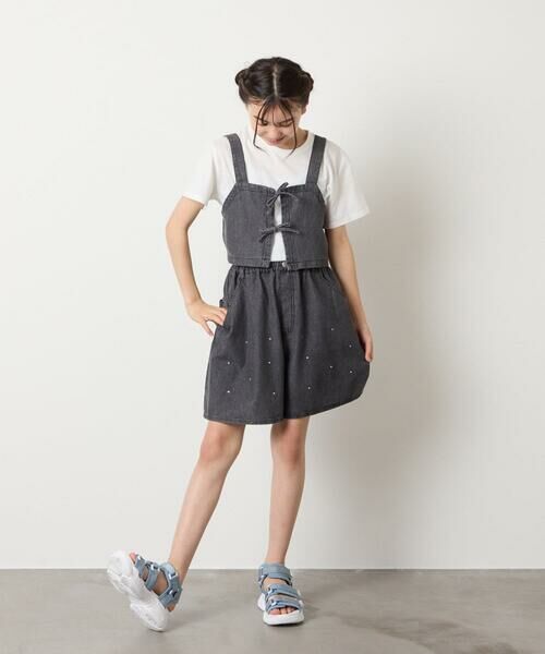 a.v.v / アー・ヴェ・ヴェ カットソー | 【接触冷感/ジメジメ対策/セットアップも出来る】[120-160]デニムビスチェセット | 詳細26