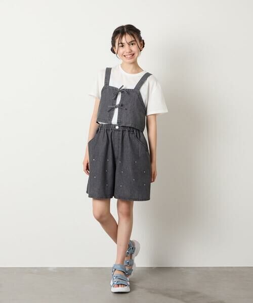 a.v.v / アー・ヴェ・ヴェ カットソー | 【接触冷感/ジメジメ対策/セットアップも出来る】[120-160]デニムビスチェセット | 詳細27