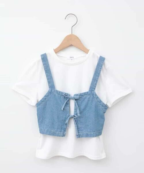 a.v.v / アー・ヴェ・ヴェ カットソー | 【接触冷感/ジメジメ対策/セットアップも出来る】[120-160]デニムビスチェセット | 詳細28