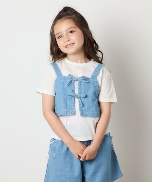 a.v.v / アー・ヴェ・ヴェ カットソー | 【接触冷感/ジメジメ対策/セットアップも出来る】[120-160]デニムビスチェセット | 詳細3