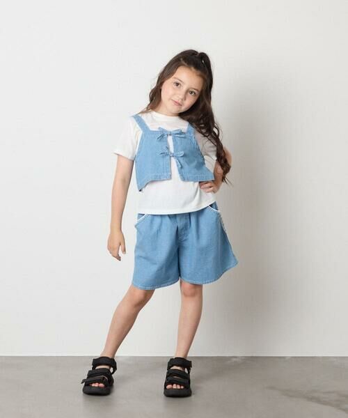 a.v.v / アー・ヴェ・ヴェ カットソー | 【接触冷感/ジメジメ対策/セットアップも出来る】[120-160]デニムビスチェセット | 詳細4